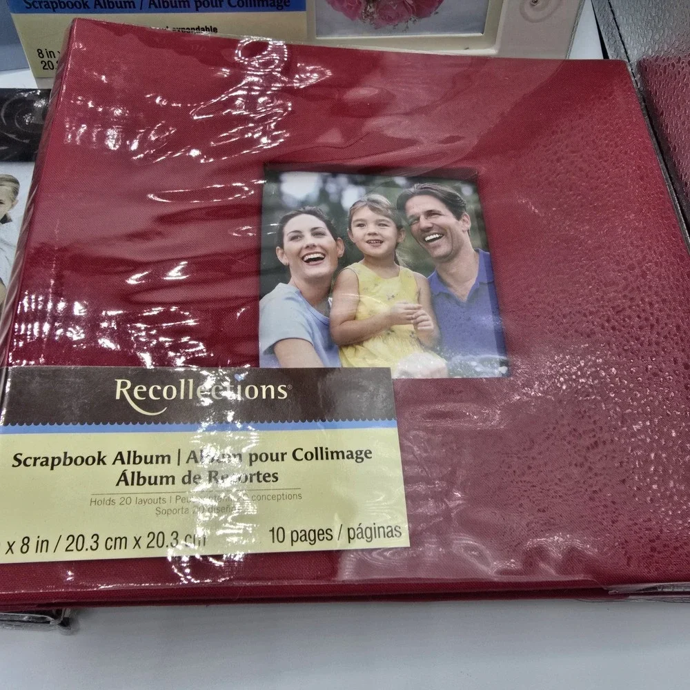 4 RECOLLECTIONS‎ SCRAPBOOK ALBUM Photo Window Cover 8x8 inch 10-Page